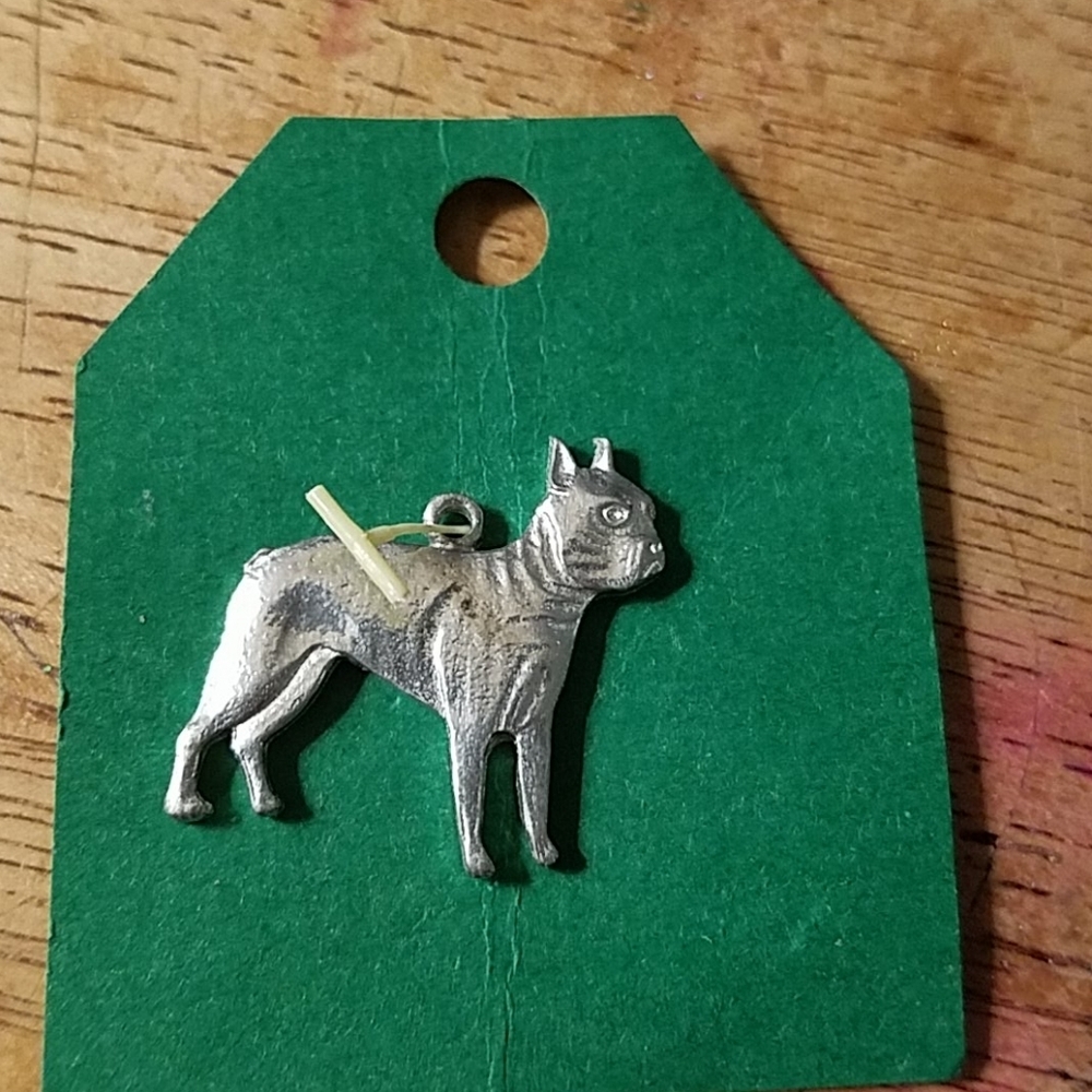Silver Tone Charm - Boxer Dog